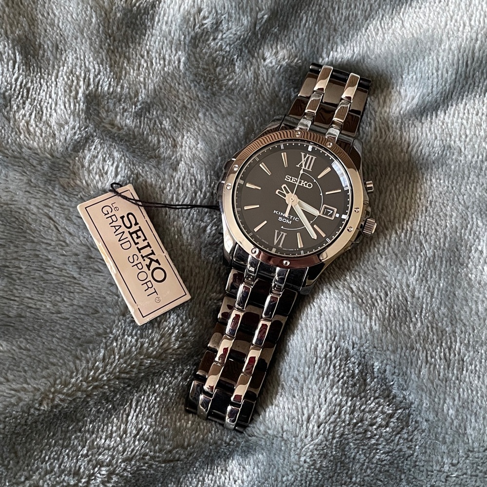 Seiko le Grand Sport Kinetic Wristwatch (NWT)